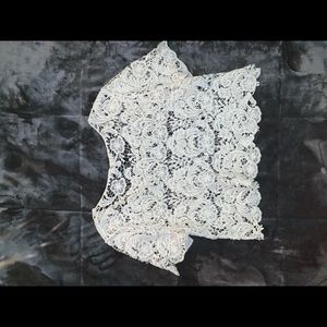 Floral see-through crop top